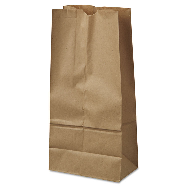 Picture of #16 Paper Grocery Bag, 40lb Kraft, Standard 7 3/4 x 4 13/16 x 16, 500 bags