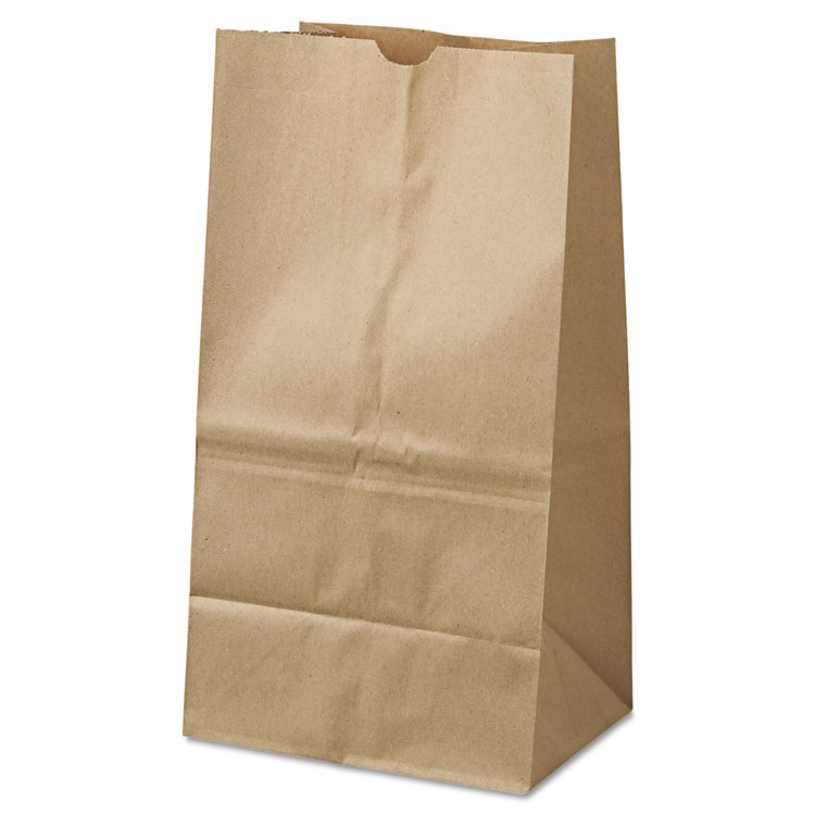 Picture of #25 Squat Paper Grocery Bag, 40lb Kraft, Standard 8 1/4 x6 1/8 x15 7/8, 500 bags