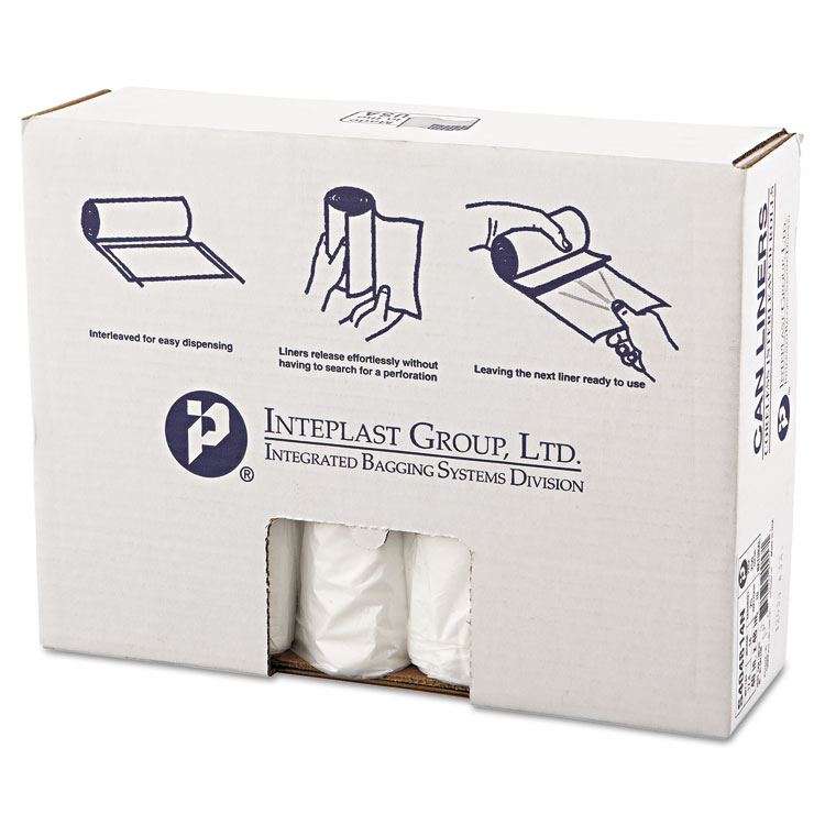 Picture of High-Density Can Liner, 40 x 48, 45gal, 14mic, Clear, 25/Roll, 10 Rolls/Carton