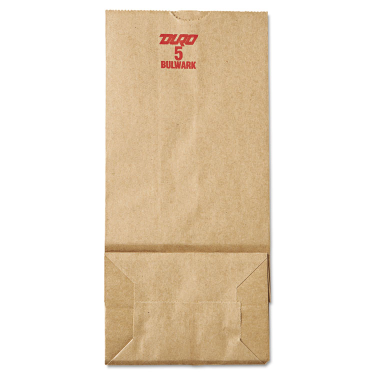 Picture of #5 Paper Grocery, 50lb Kraft, Extra-Heavy-Duty 5 1/4x3 7/16 x10 15/16, 500 bags
