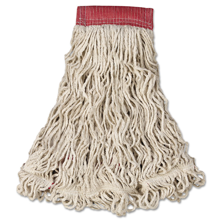 Picture of Swinger Loop Wet Mop Head, Large, Cotton/Synthetic, White, 6/Carton