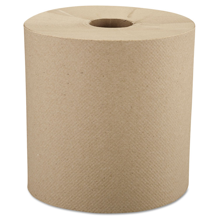 Picture of Nonperforated Roll Towels, 8" x 800ft, Brown, 6 Rolls/Carton