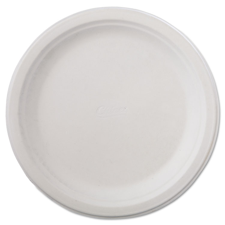 Picture of Classic Paper Dinnerware, Plate, 9 3/4" Dia, White, 125/pack, 4 Packs/carton