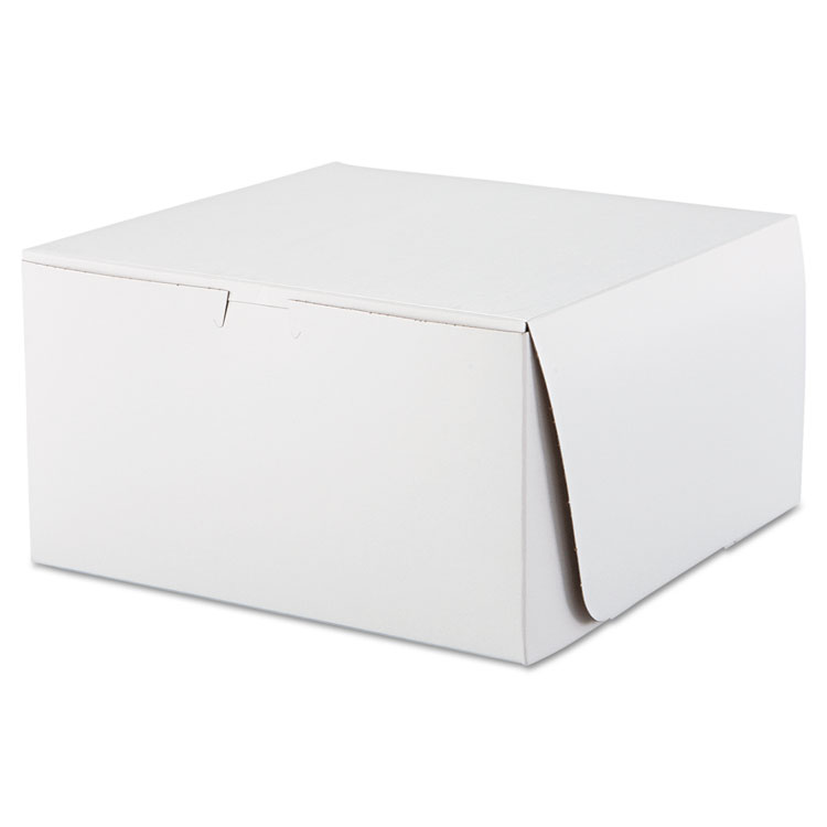 Picture of Tuck-Top Bakery Boxes, 10w x 10d x 5 1/2h, White, 100/Carton