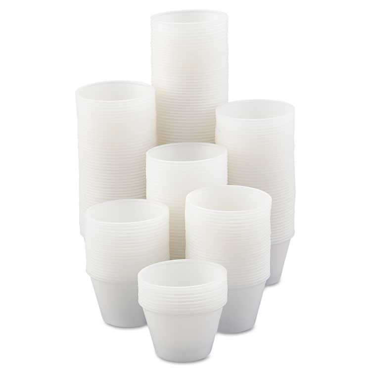 Picture of Polystyrene Portion Cups, 4oz, Translucent, 250/bag, 10 Bags/carton