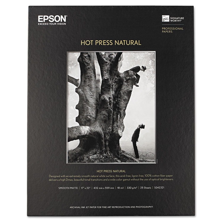 Picture of Hot Press Natural Fine Art Paper, 17 x 22, 25 Sheets