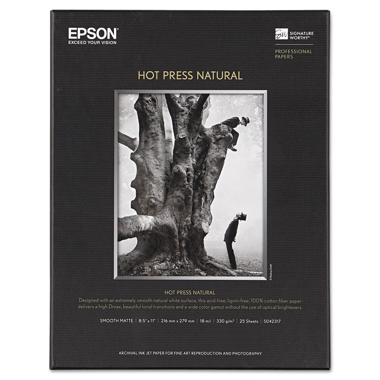 Picture of Hot Press Natural Fine Art Paper, 8-1/2 x 11, 25 Sheets