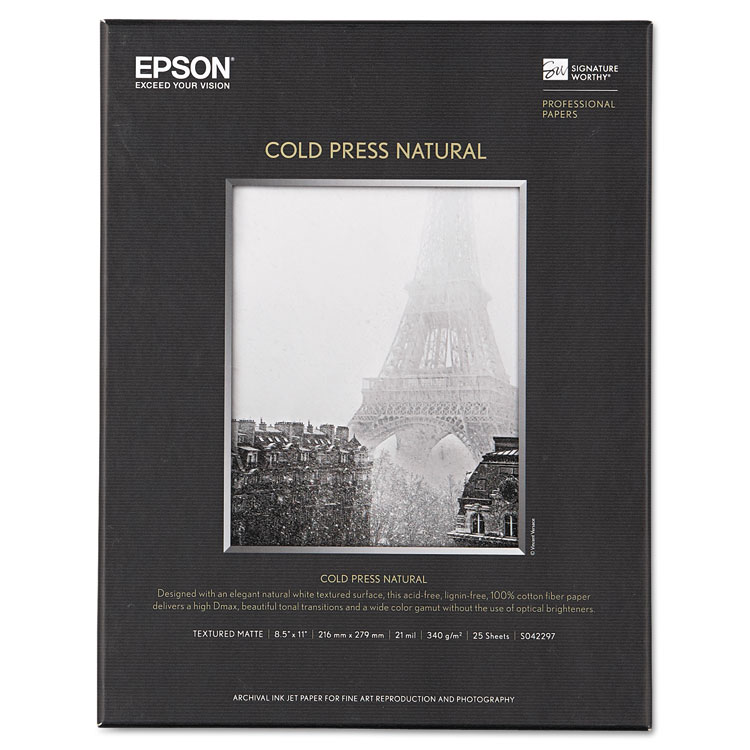 Picture of Cold Press Natural Fine Art Paper, 8-1/2 x 11, 25 Sheets