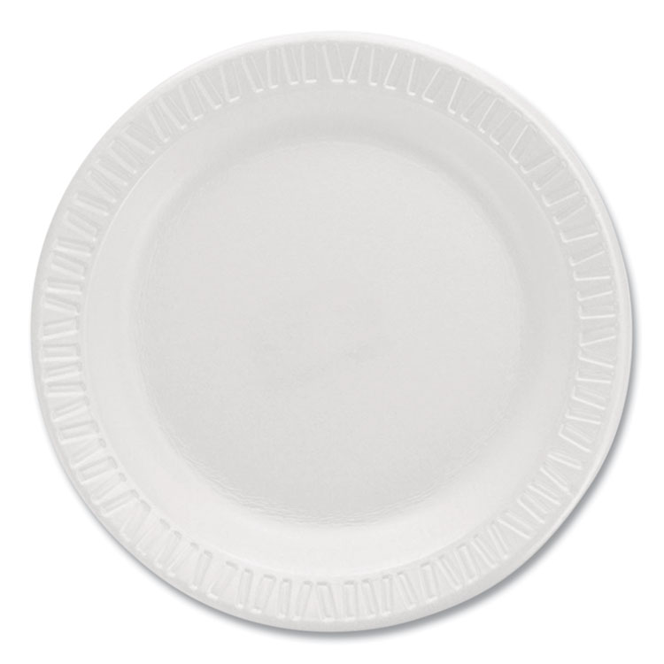 Mediumweight Foam Dinnerware, Plate, 6" dia, White, 125/Pack