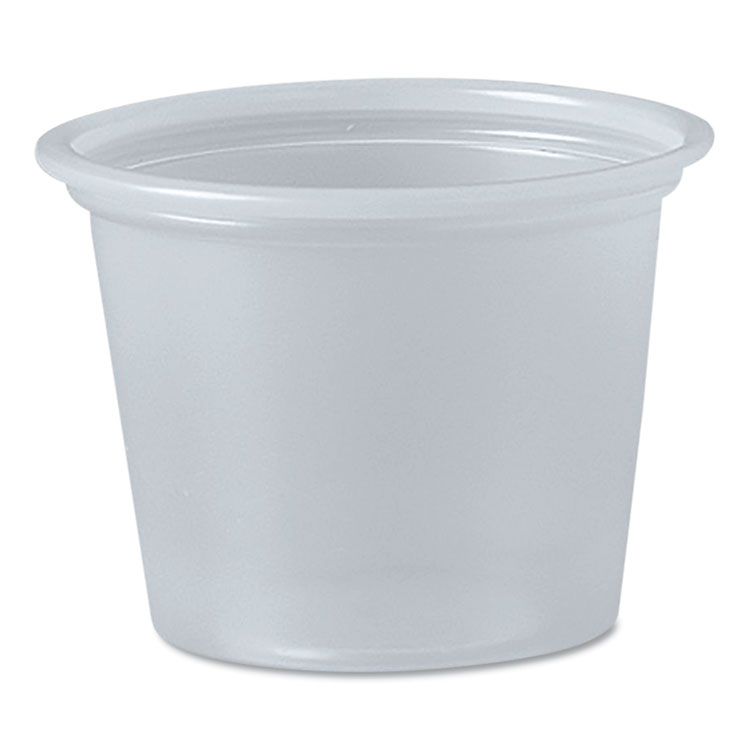 Polystyrene Portion Cups, 1 oz, Plastic, Translucent, 2,500/Carton