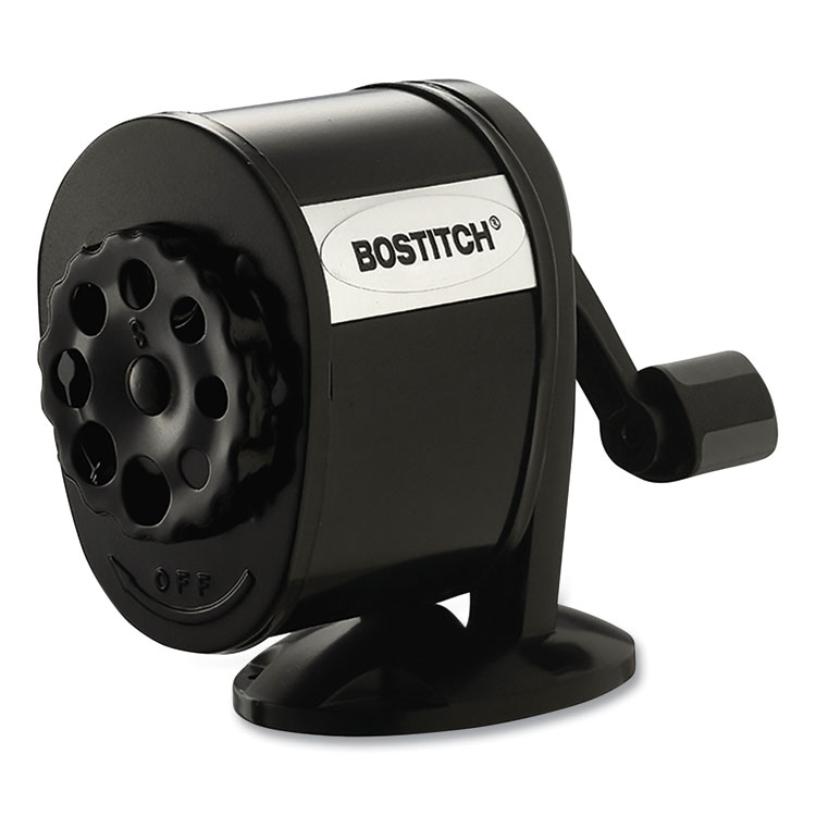 Metal Manual Pencil Sharpener, Manually-Powered, 5.44" x 2.69" x 4.33", Black
