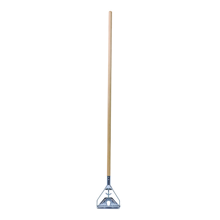 Quick Change Metal Head Mop Handle for No. 20 and Up Heads, 62", Natural
