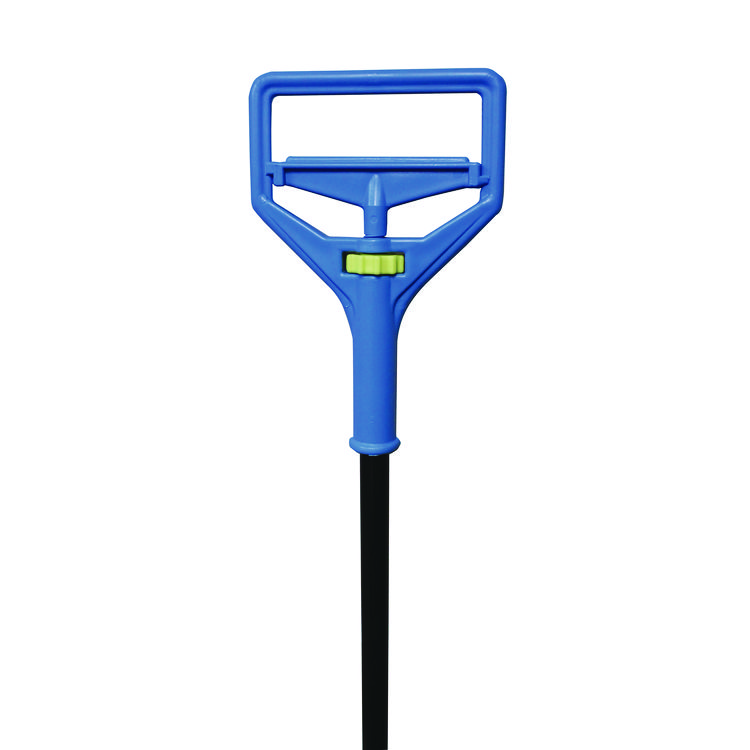 Janitor Style Screw Clamp Mop Handle, 64", Blue