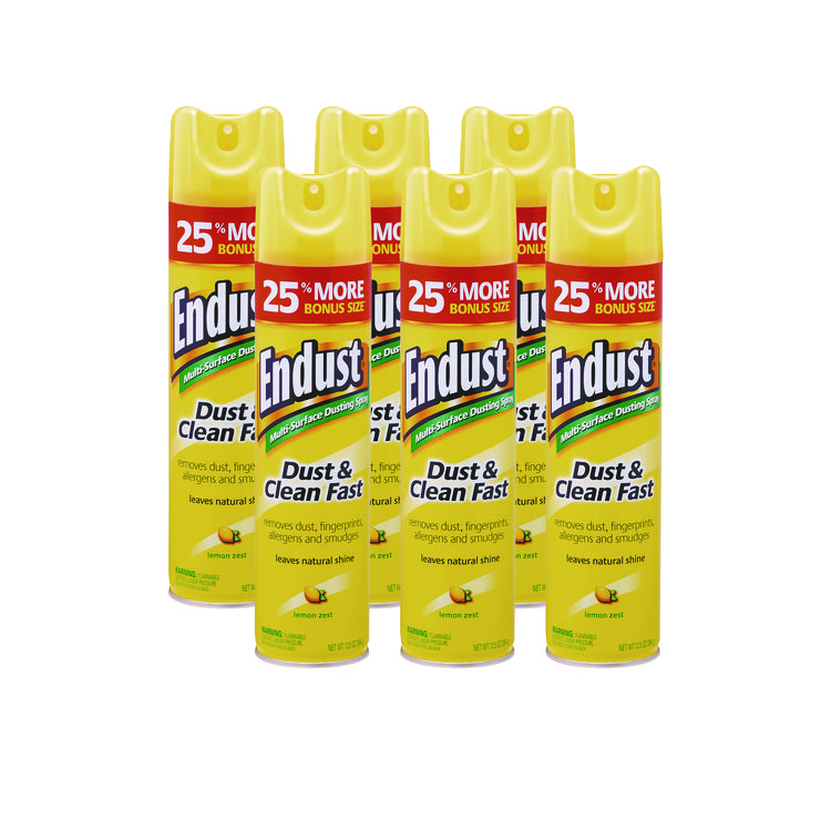 Picture of Endust Multi-Surface Dusting And Cleaning Spray, Lemon Zest, 6/carton