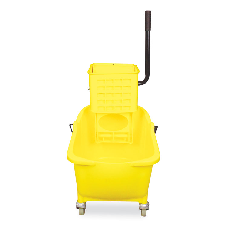 Side-Press Wringer And Plastic Bucket Combo, 12 To 32 Oz, Yellow