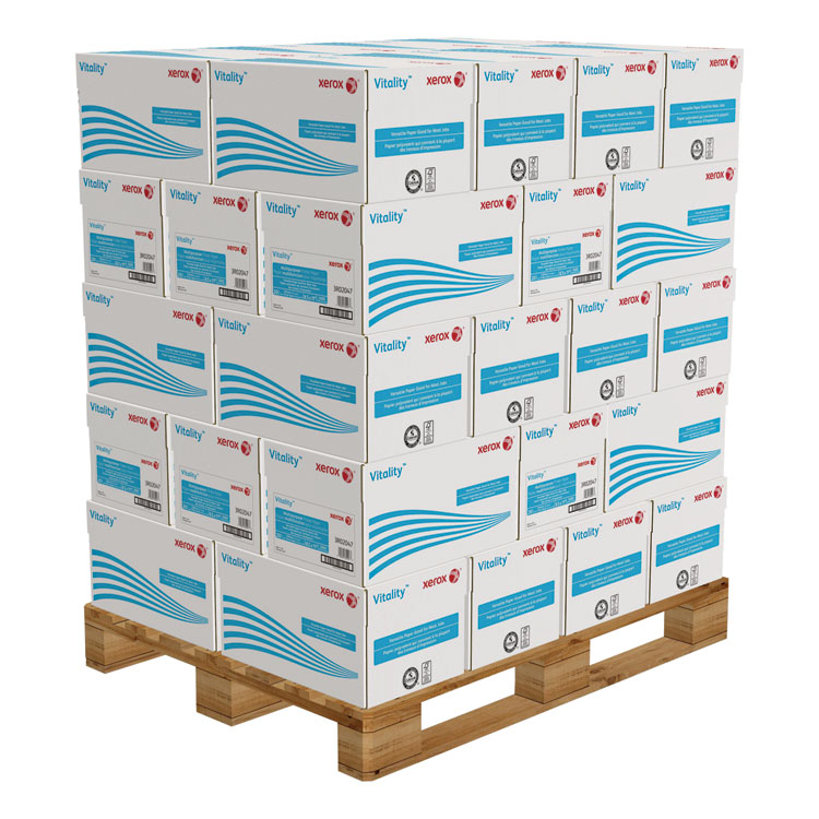 Vitality Multipurpose Print Paper, 92 Bright, 20 lb Bond Weight, 8.5 x 11, White, 500/Ream, 10 Reams/Ct, 40 Cartons/Pallet