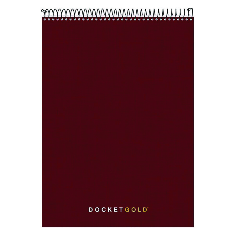 Docket Gold Planner Pad, Black Cover, Project-Management Format and Medium/College Rule, (70) White 8.5 x 11 Sheets