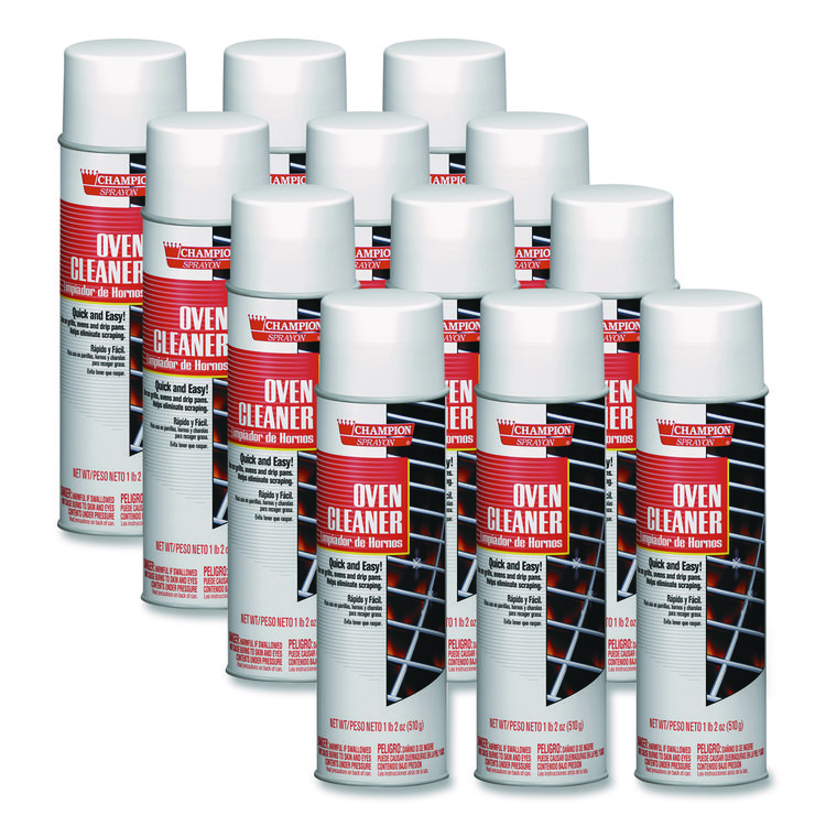 Champion Sprayon Oven Cleaner, 18 Oz Aerosol Spray, 12/carton