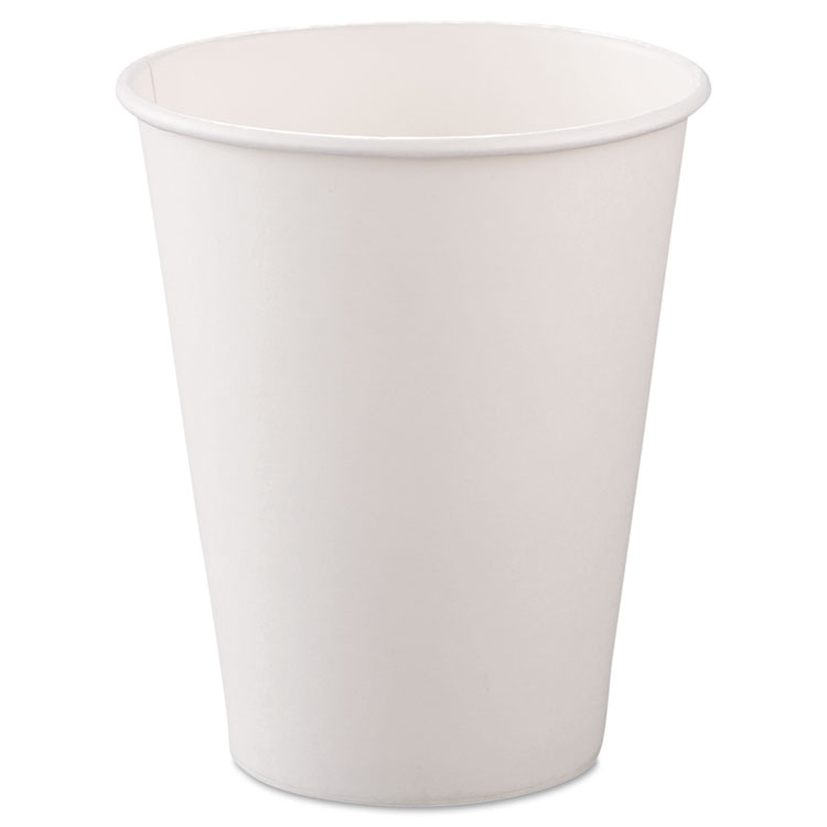Picture of Single-Sided Poly Paper Hot Cups, 8oz, White, 50/bag, 20 Bags/carton