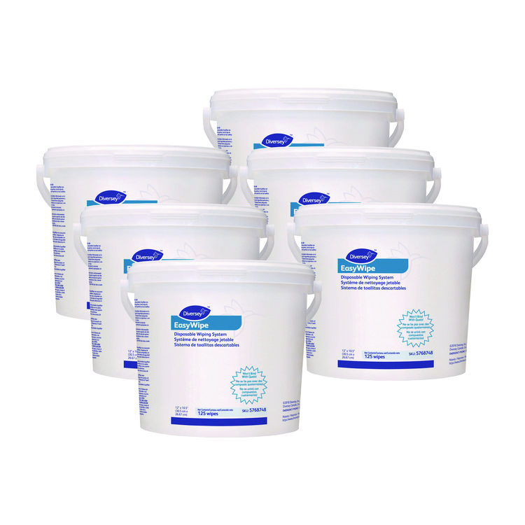Picture of Easywipe Disposable Wiping Refill, 8 5/8 X 24 7/8, White, 125/bucket, 6/carton