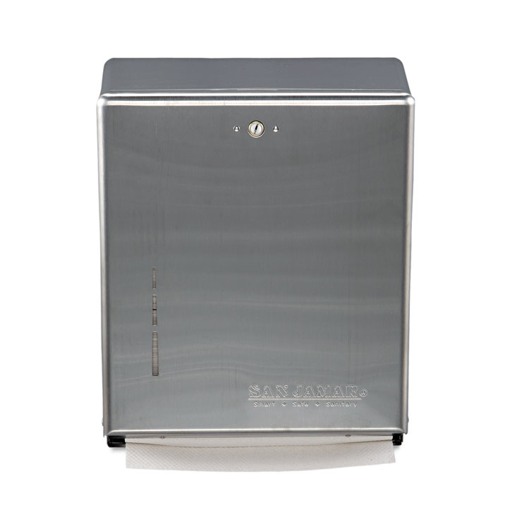 Picture of C-Fold/Multifold Towel Dispenser, Stainless Steel, 11 3/8 x 4 x 14 3/4