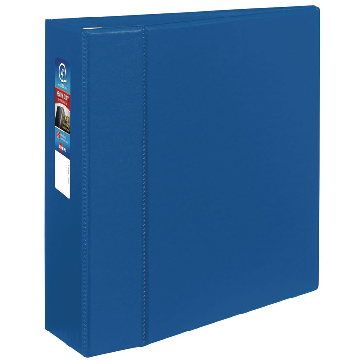 Heavy-Duty Non-View Binder With Durahinge And Locking One Touch Ezd Rings, 3 Rings, 4" Capacity, 11 X 8.5, Blue