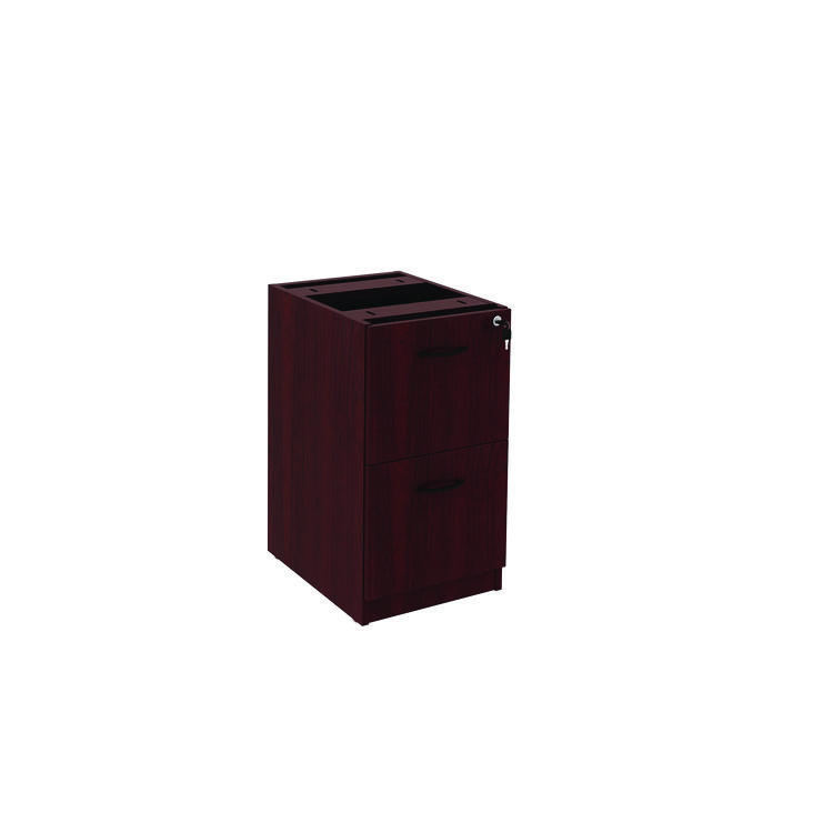 Alera Valencia Series Full Pedestal File, Left Or Right, 2 Legal/letter-Size File Drawers, Mahogany, 15.63" X 20.5" X 28.5"