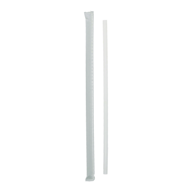 Pactiv Evergreen Giant Paper-Wrapped Straw, 10.25, Translucent, 1,800/Carton