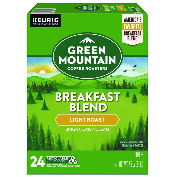 Breakfast Blend Coffee K-Cup Pods, 24/box