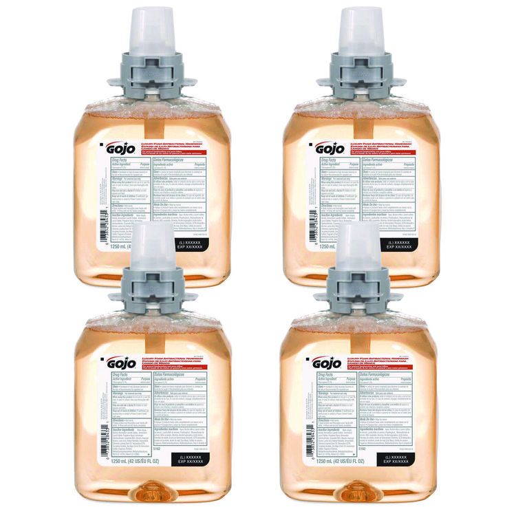 Luxury Foam Antibacterial Handwash Refill, Fresh Fruit Scent, 1,250 mL, 4/Carton