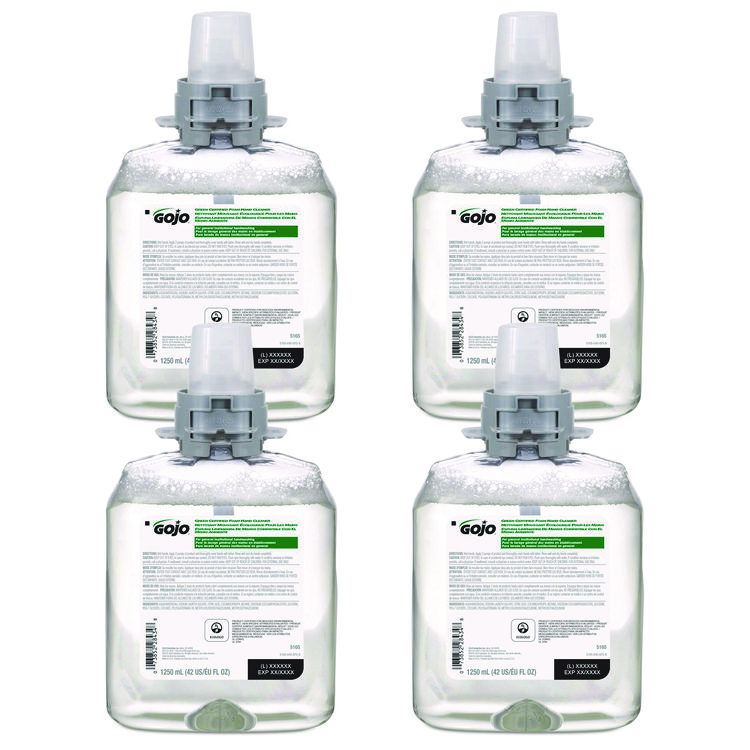 Green Certified Foam Hand Cleaner Refill, Unscented, 1,250 mL, 4/Carton