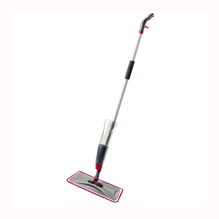 Reveal Microfiber Spray Mop Kit, Microfiber Head, 54.5" Silver/black Handle