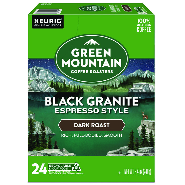 Black Granite Espresso Style K-Cups, 24/Box