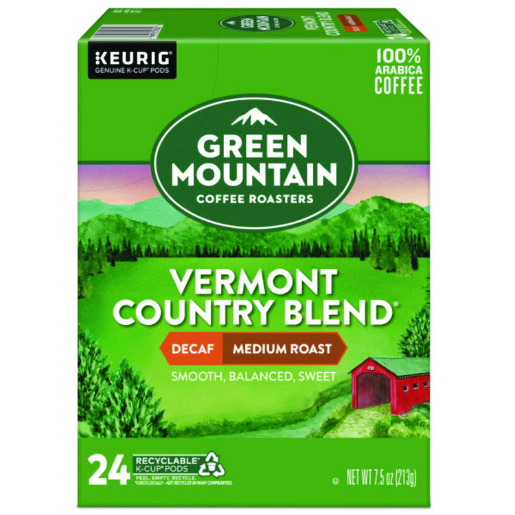 Vermont Country Blend Decaf Coffee K-Cups, 24/box