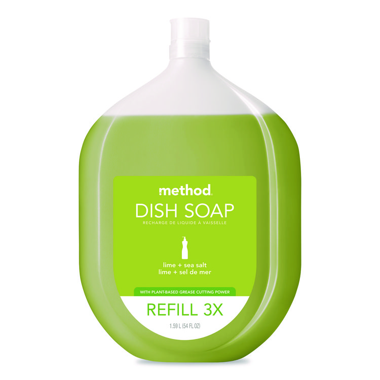 Dish Soap Refill, Lime and Sea Salt Scent, 54 oz Bottle