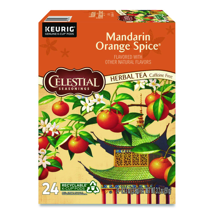 Mandarin Orange Spice Herb Tea, 0.13 oz K-Cups, 24/Box