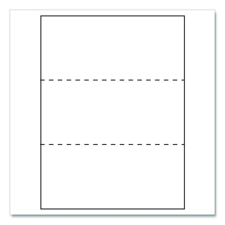 Custom Cut-Sheet Copy Paper, 92 Bright, Micro-Perf Every 3.66", 20 lb Bond, 8.5 x 11, White, 500 Sheets/Ream, 5 Reams/Carton