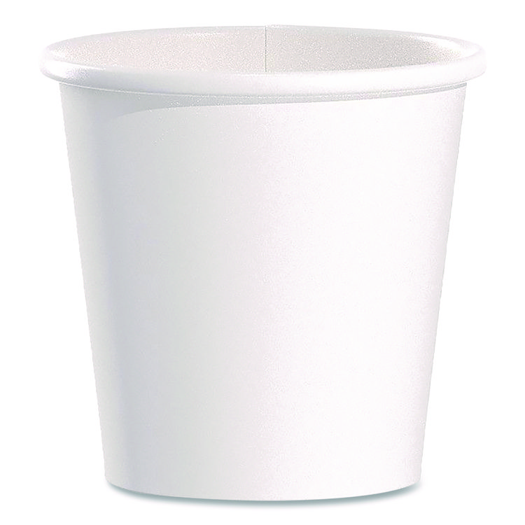 Paper Hot Cups, 4 oz, White, 50/Pack