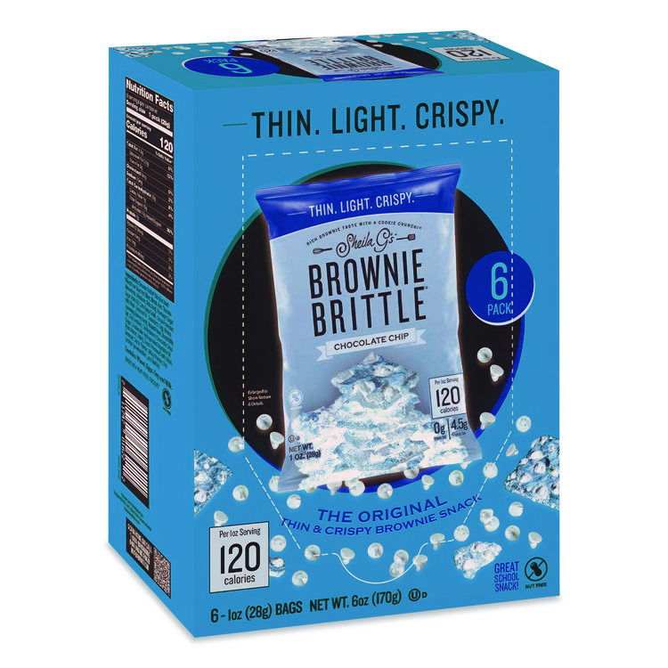 Chocolate Chip Crisps, 1 oz Bag, 6/Pack