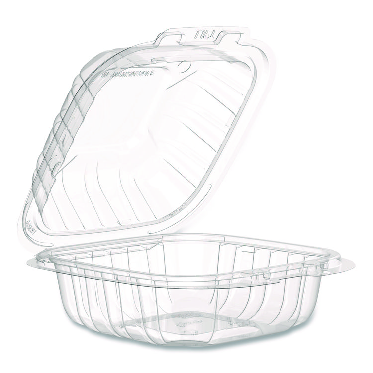 Microwaveable Hinged Containers, ProPlanet, 6.31 x 6.31 x 3, Clear, Plastic, 300/Carton