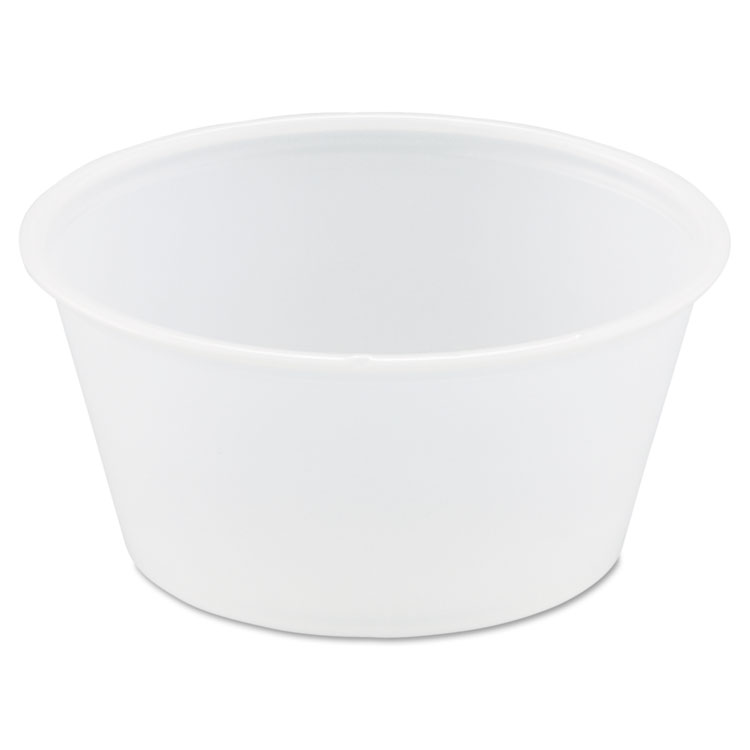 Picture of Polystyrene Portion Cups, 3.25oz, Translucent, 250/bag, 10 Bags/carton