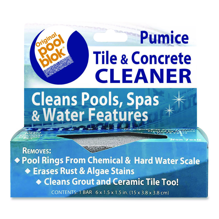 Tile and Concrete Cleaner, 6 x 1.5, Gray, 12/Carton