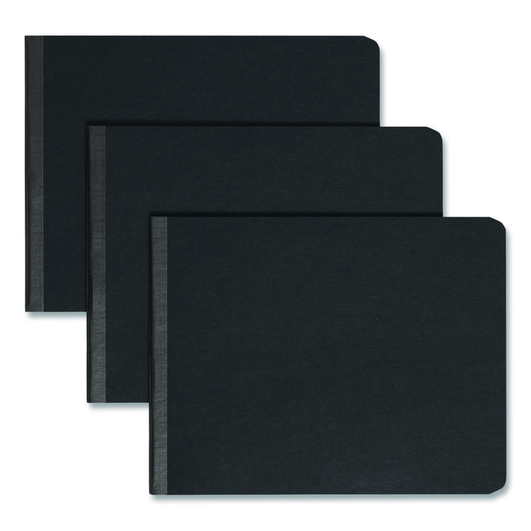 Prong Fastener Premium Pressboard Report Cover, Two-Piece Prong Fastener, 2" Capacity, 8.5 X 11, Black/black