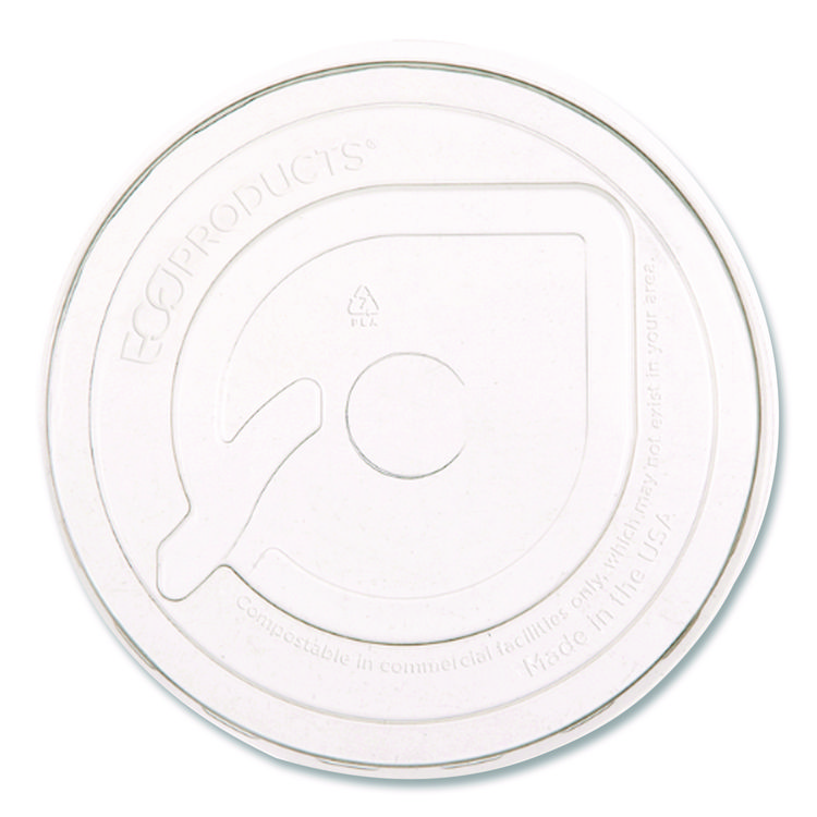 GreenStripe Cold Cup Flat Lids, Fits 9 oz to 24 oz Cold Cups, Plastic, Clear, 100/Pack, 10 Packs/Carton