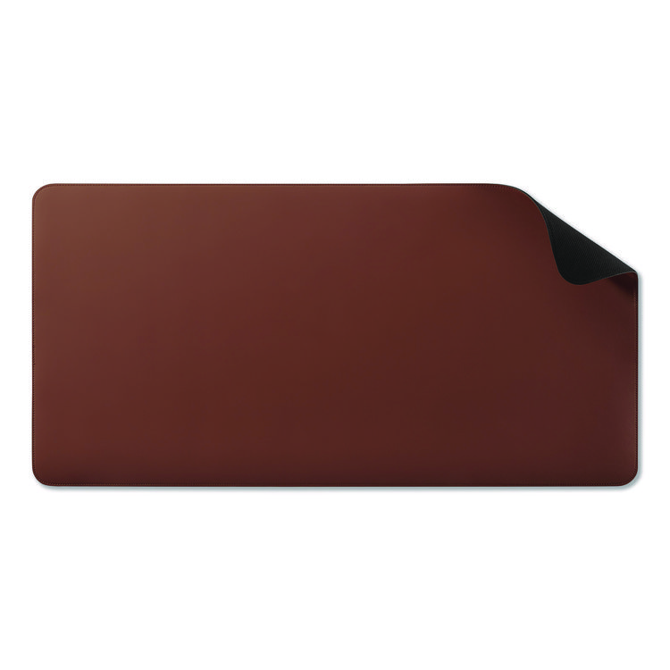 Anti-Slip Faux Leather Desk Pad, 31.5 x 15.7, Brown