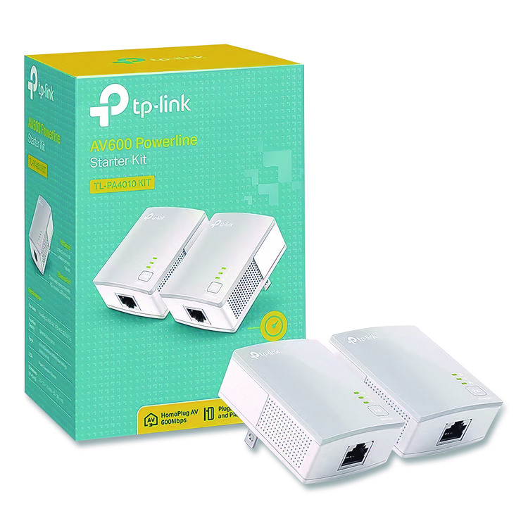 Tl-Pa4010kit Av600 Powerline Starter Kit, 1 Port