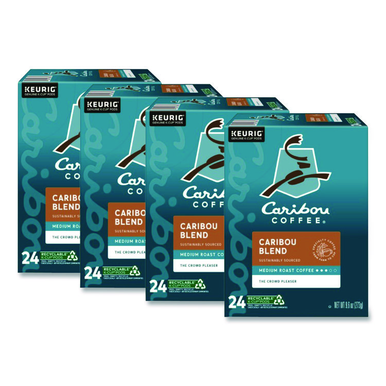 Caribou Blend Coffee K-Cups, 96/carton