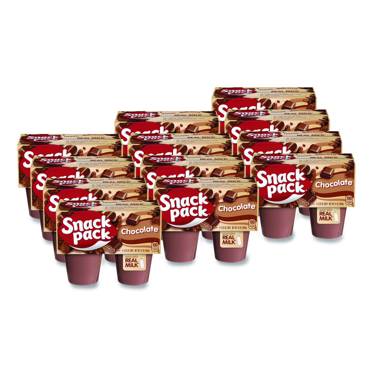 Pudding Cups, Chocolate, 3.5 Oz Cup, 48/carton