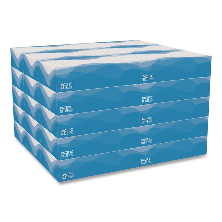 Georgia Pacific Professional Pacific Blue Select Facial Tissue, Flat ...