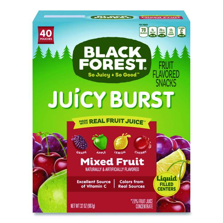 Juicy Burst Fruit Flavored Snack, Mixed Fruit, 32 oz Pouch, 40/Box